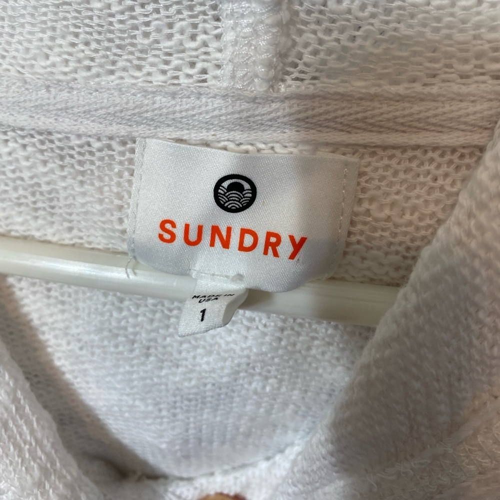 Sundry Slit Lightweight Knit Hoodie - Picture 6 of 12